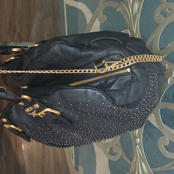 MCM Black Studded Women's Bag - Picture 3 of 13